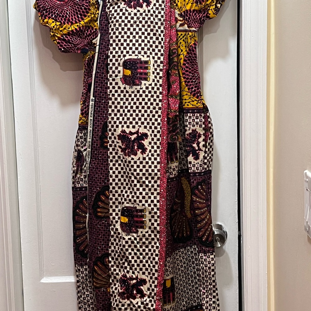 Elegant Multicolor Patterned Dress